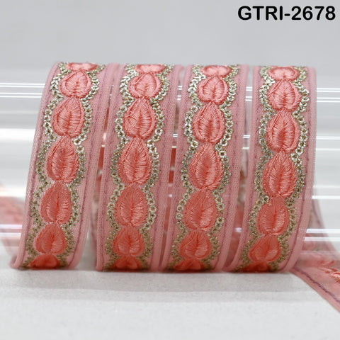 9 Yard 3cm Embroidery Ribbon for Kids Crafting Sewing Costumes Dog Collar Tote Bags, Lampshades, Holidays Decor Embroidered Embellishment