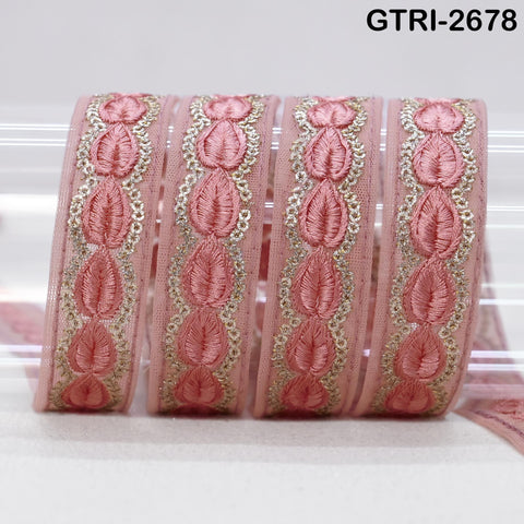 9 Yard 3cm Embroidery Ribbon for Kids Crafting Sewing Costumes Dog Collar Tote Bags, Lampshades, Holidays Decor Embroidered Embellishment