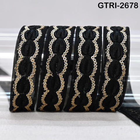 9 Yard 3cm Embroidery Ribbon for Kids Crafting Sewing Costumes Dog Collar Tote Bags, Lampshades, Holidays Decor Embroidered Embellishment
