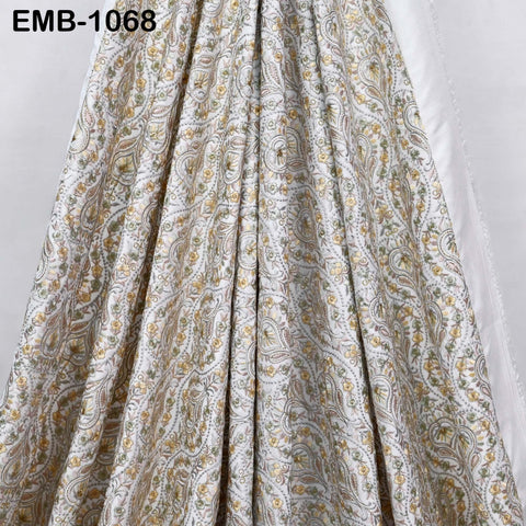 Indian Embroidery Fabric by the yard Embroidered Wedding Costumes Fabric Regency Reticules Victorian Handbags Marie Antoinette Junk Journals