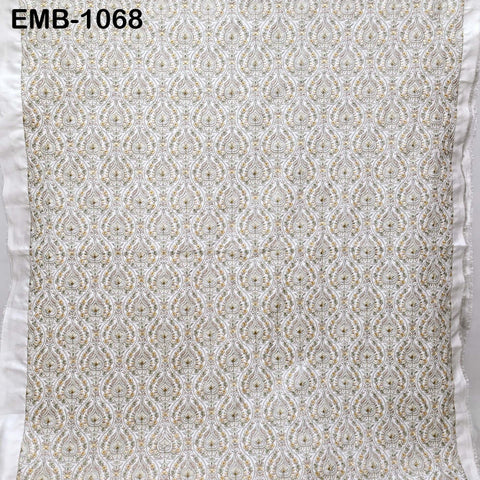 Indian Embroidery Fabric by the yard Embroidered Wedding Costumes Fabric Regency Reticules Victorian Handbags Marie Antoinette Junk Journals