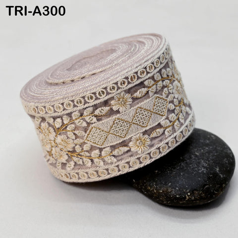 9 Yard Embroidery Fabric 6CM Trim Dresses Sewing Indian Embellishments DIY Crafting Wear Saree Sari Border Embroidered Ribbon Dress Costumes