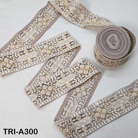 9 Yard Embroidery Fabric 6CM Trim Dresses Sewing Indian Embellishments DIY Crafting Wear Saree Sari Border Embroidered Ribbon Dress Costumes