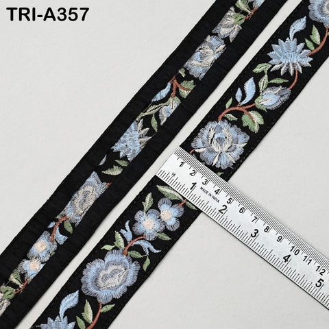 9 Yard Embroidery Grey Ribbon Crafting Sewing Costumes Dog Collar Tote Bags Lampshades Holidays Decor Embroidered Wholesale Tapes