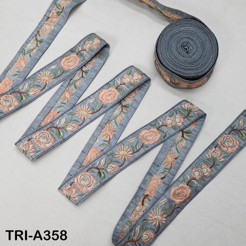 9 Yard Embroidery Peach Ribbon Crafting Sewing Costumes Dog Collar Tote Bags Lampshades Holidays Decor Embroidered Wholesale Tapes