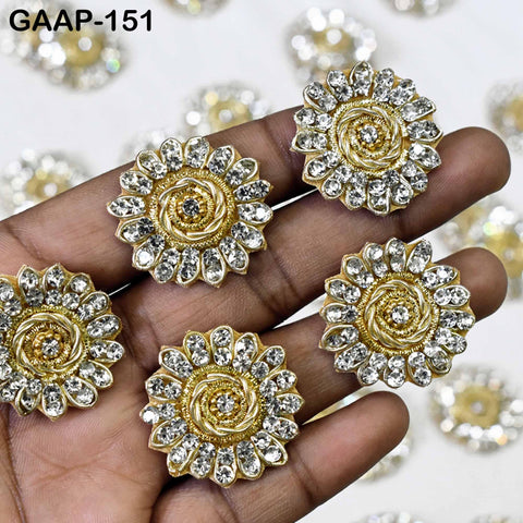40 Indian Applique Patches Sewing Handmade Patch Zardozi Bridal Handcrafted Bridal Embellish Headband DIY Crafting Home Decor Cushion Covers