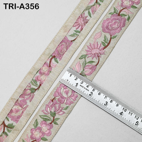 9 Yard Embroidery Pink Ribbon Crafting Sewing Costumes Dog Collar Tote Bags Lampshades Holidays Decor Embroidered Wholesale Tapes