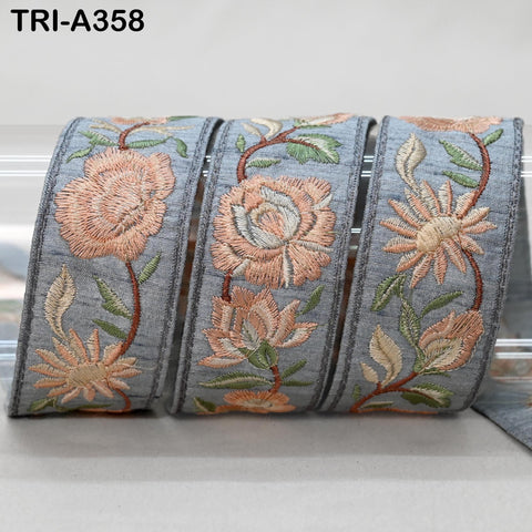 9 Yard Embroidery Peach Ribbon Crafting Sewing Costumes Dog Collar Tote Bags Lampshades Holidays Decor Embroidered Wholesale Tapes