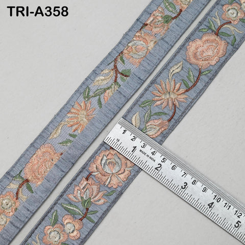9 Yard Embroidery Peach Ribbon Crafting Sewing Costumes Dog Collar Tote Bags Lampshades Holidays Decor Embroidered Wholesale Tapes