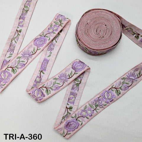 9 Yard Embroidery Pink Ribbon Crafting Sewing Costumes Dog Collar Tote Bags Lampshades Holidays Decor Embroidered Wholesale Tapes