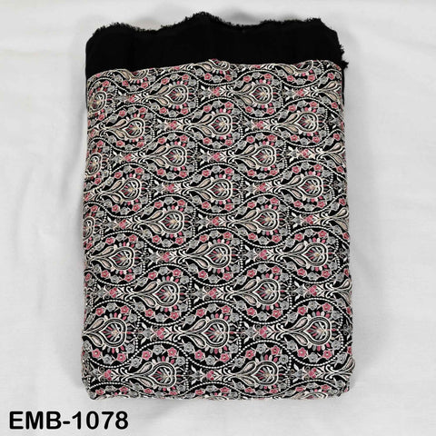 Embroidered Fabric by the Yard: Sewing, DIY Crafting Indian Embroidery Wedding Dresses, Costumes, Dolls, Bags, Cushion Covers