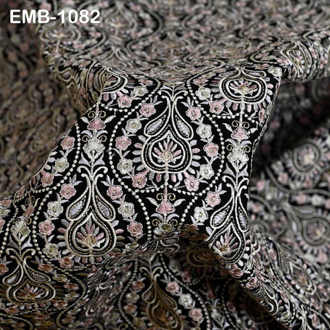 Embroidered Fabric by the Yard: Sewing, DIY Crafting Indian Embroidery Wedding Dresses, Costumes, Dolls, Bags, Cushion Covers