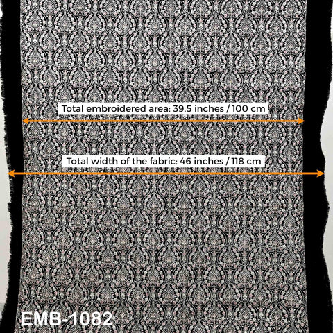 Embroidered Fabric by the Yard: Sewing, DIY Crafting Indian Embroidery Wedding Dresses, Costumes, Dolls, Bags, Cushion Covers