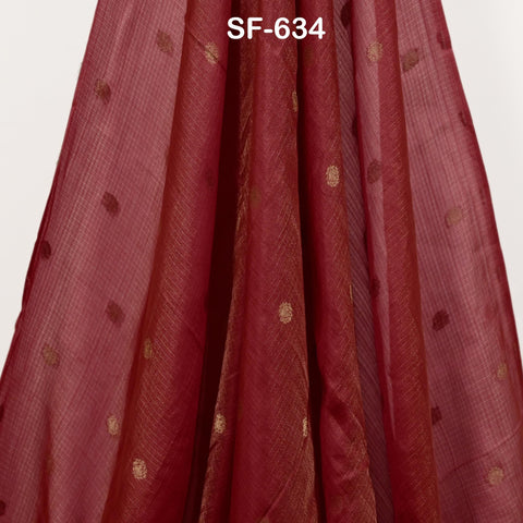 Pure Mysore Silk Fabric by Yard, Yellow Gold Zari Buttie Indian Wedding Dress Material
