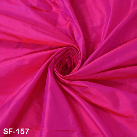 Iridescent Indian Silk Fabric by Yard: Red Magenta Mulberry Silk for Apparel, Home Decor