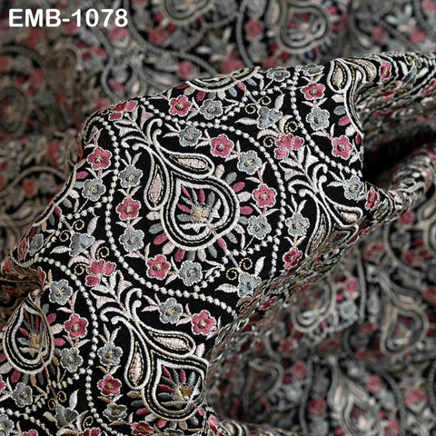 Embroidered Fabric by the Yard: Sewing, DIY Crafting Indian Embroidery Wedding Dresses, Costumes, Dolls, Bags, Cushion Covers