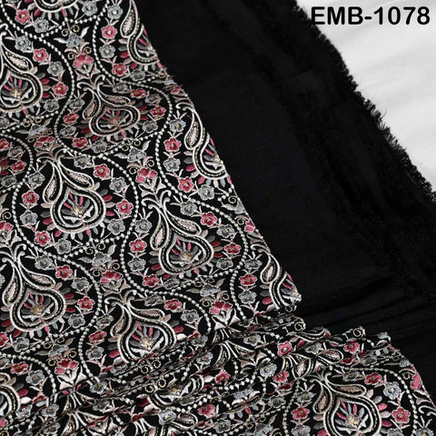 Embroidered Fabric by the Yard: Sewing, DIY Crafting Indian Embroidery Wedding Dresses, Costumes, Dolls, Bags, Cushion Covers