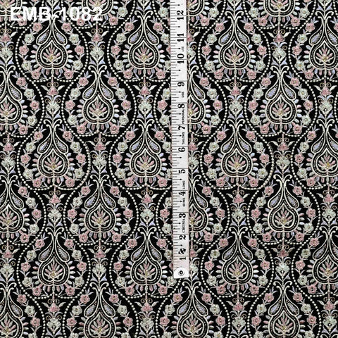 Embroidered Fabric by the Yard: Sewing, DIY Crafting Indian Embroidery Wedding Dresses, Costumes, Dolls, Bags, Cushion Covers