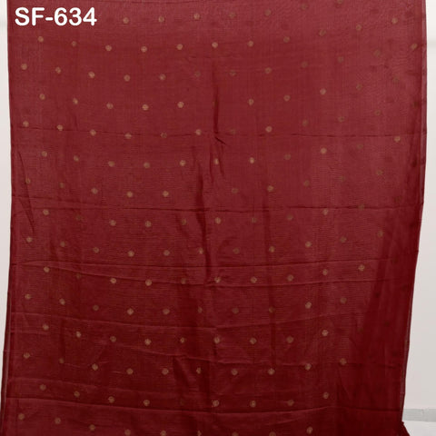 Pure Mysore Silk Fabric by Yard, Yellow Gold Zari Buttie Indian Wedding Dress Material