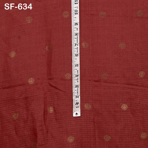 Pure Mysore Silk Fabric by Yard, Yellow Gold Zari Buttie Indian Wedding Dress Material