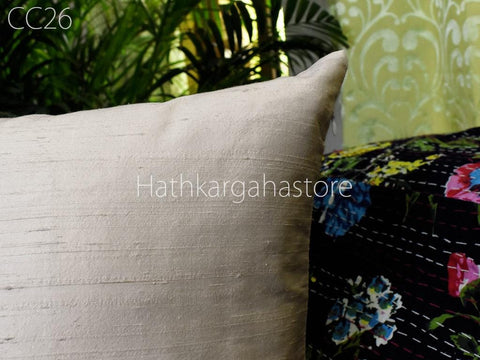 Dupioni Silk Cushion Cover Handmade Throw Pillow Decorative Home Decor Pure Silk Pillow Cover House Warming Bridal Shower Wedding Gift