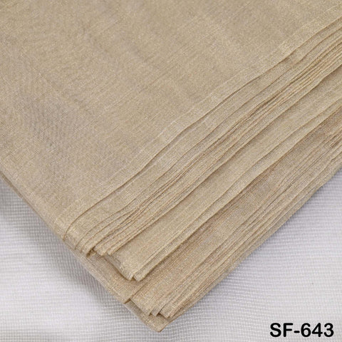 Gold Zari Tissue Organza Fabric by the Yard: Indian Saree, Dupatta, Wedding Lehenga, Sari, Clothing, Party Dresses, Crafting, Sewing