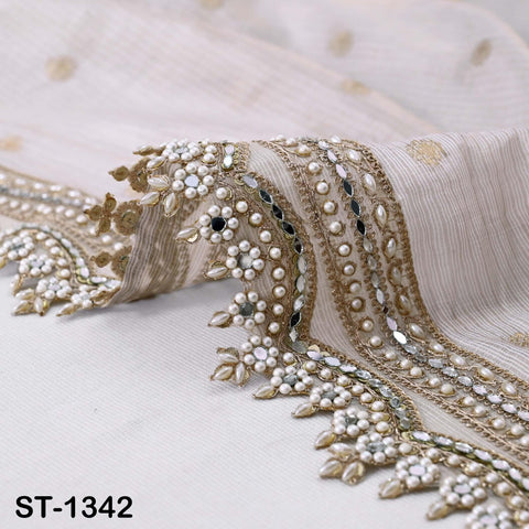 Royal Pure Silk Kota Check Tissue Zari Silk Dupatta, Handcrafted Indian Kota Doria Bridal Veil Scarf Gift