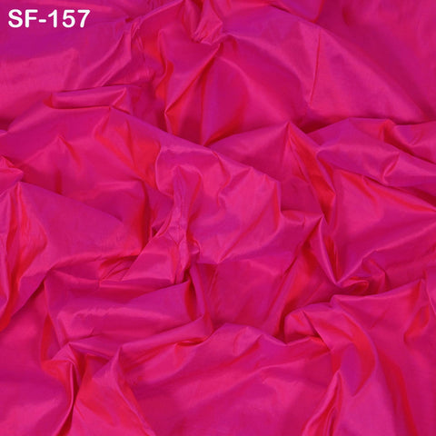 Iridescent Indian Silk Fabric by Yard: Red Magenta Mulberry Silk for Apparel, Home Decor