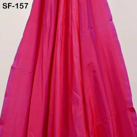 Iridescent Indian Silk Fabric by Yard: Red Magenta Mulberry Silk for Apparel, Home Decor