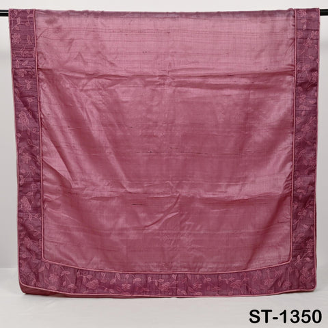 Embroidered Tussar Silk Dupatta, Handcrafted Indian Bridal Veil Scarf Gift