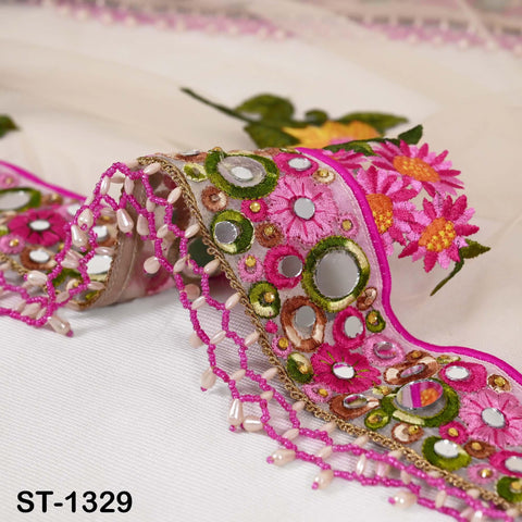 Magenta Embroidered scarf, Net Light weight Dupatta, Indian Chunni, Bridal/Wedding Veil, Kurti Lehenga Stole, Women Punjabi Dress Chunri