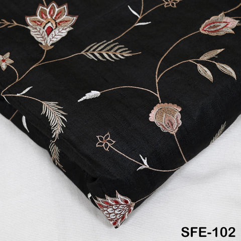 Pure Tussar Silk Embroidery Fabric by the yard Indian Embroidered Raw Silk Wild Natural Handmade Peace Silk Tussah Dresses Material Costumes