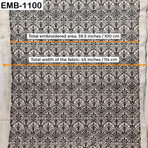 Beige Embroidered Viscose Dupioni Fabric by the Yard: Indian Wedding Dress, Costume Crafting