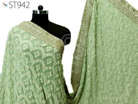 Dupattas with Sequence work all over the Duppatta, Beaded & Sequined Lace Dupatta