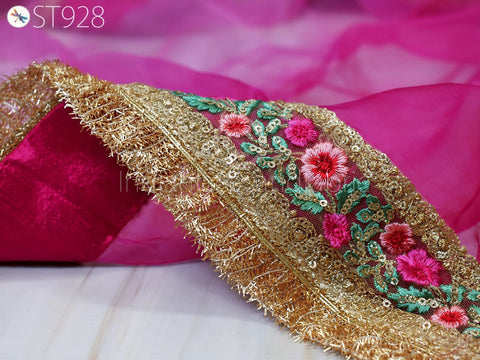 Silk Organza Gota Dupatta Light Weight Indian Bridal Wedding lehenga Ombre Chunni Veil Sequin Scarf