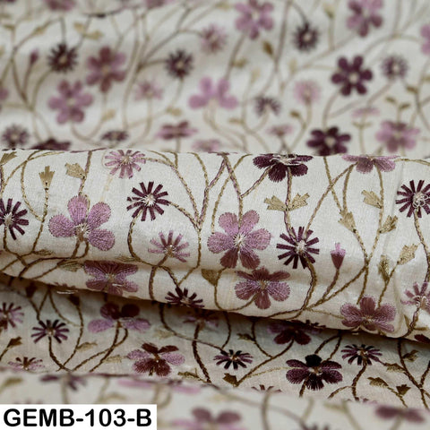 Embroidered Fabric by the yard Sewing DIY Crafting Indian Embroidery Wedding Dress Costumes Dolls Cushion Covers Table Runner Blouses Blazer