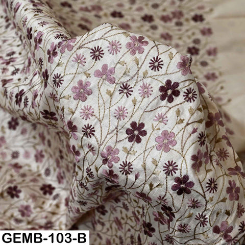 Embroidered Fabric by the yard Sewing DIY Crafting Indian Embroidery Wedding Dress Costumes Dolls Cushion Covers Table Runner Blouses Blazer
