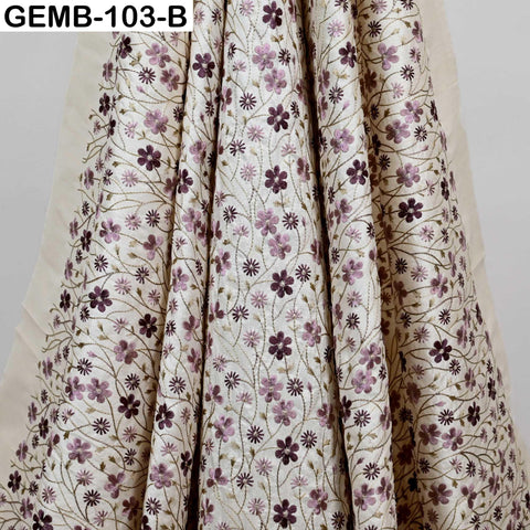 Embroidered Fabric by the yard Sewing DIY Crafting Indian Embroidery Wedding Dress Costumes Dolls Cushion Covers Table Runner Blouses Blazer