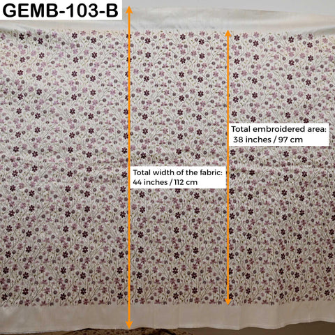 Embroidered Fabric by the yard Sewing DIY Crafting Indian Embroidery Wedding Dress Costumes Dolls Cushion Covers Table Runner Blouses Blazer