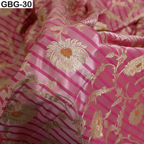 Indian Brocade Fabric by Yard: Banarasi Blended Silk, Renaissance Dress Material (1 Yard)