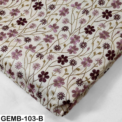 Embroidered Fabric by the yard Sewing DIY Crafting Indian Embroidery Wedding Dress Costumes Dolls Cushion Covers Table Runner Blouses Blazer