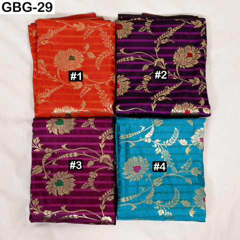 Indian Brocade Fabric by Yard: Banarasi Blended Silk, Renaissance Dress Material (1 Yard)