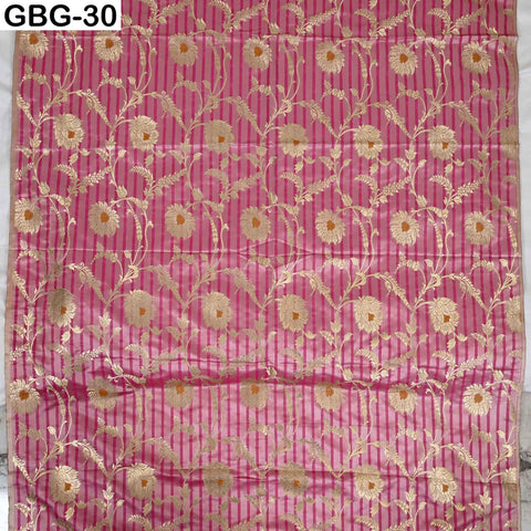 Indian Brocade Fabric by Yard: Banarasi Blended Silk, Renaissance Dress Material (1 Yard)
