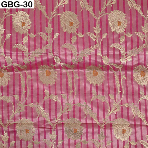 Indian Brocade Fabric by Yard: Banarasi Blended Silk, Renaissance Dress Material (1 Yard)