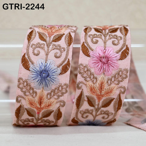 9 Yard Indian Embroidery Ribbons Embroidered Fabric Trim Embellish Saree Tape Sewing Crafting Border Wedding Dress Costume Accessories 32mm