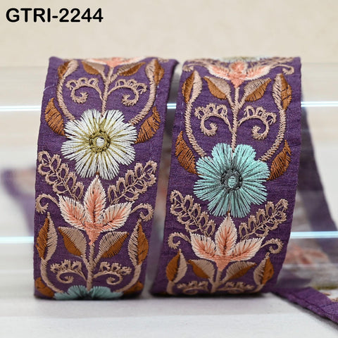 9 Yard Indian Embroidery Ribbons Embroidered Fabric Trim Embellish Saree Tape Sewing Crafting Border Wedding Dress Costume Accessories 32mm