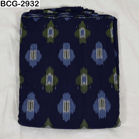 Handloom Indian Ikat Cotton Fabric: Yarn-Dyed, Soft Medium-Weight (Sold by Yard)