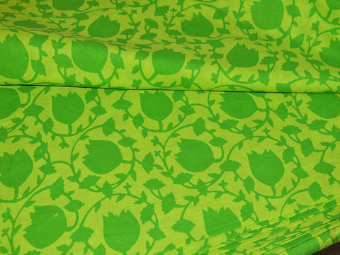 Parrot on neon green Fabric, printed fabric cotton, sewing quilting fabric, skirt making fabric, fabric for kurtis, floral dress making fabric