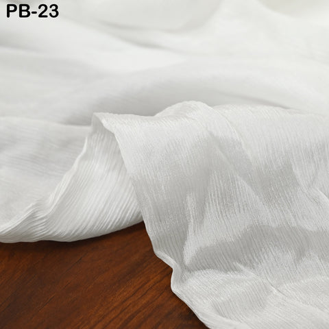 Dyeable Indian White Pure Silk Chinon Chiffon Fabric by The Yard Dupattas Saree Fabric Costume Apparel Wedding bridesmaid Crafting Sewing