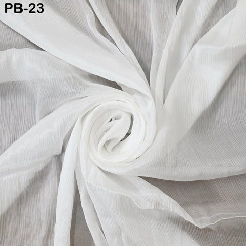 Dyeable Indian White Pure Silk Chinon Chiffon Fabric by The Yard Dupattas Saree Fabric Costume Apparel Wedding bridesmaid Crafting Sewing